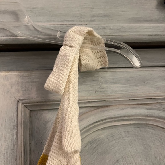 BCBGMaxAzria Colorful Striped Ribbed Knit V-Neck Sweater Bow Tank - Picture 7 of 8